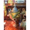Image 2 : 3 PIECE HAND PAINTED MANTLE CLOCK, SIGNED KENSON