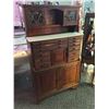 Image 1 : RARE OAK DENTAL CABINET, WITH LEADED GLASS WINDOWS