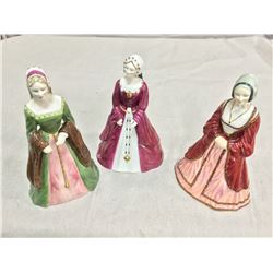 LOT OF 3 COALPORT FIGURINES