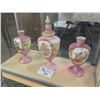 Image 1 : 3 PIECE HAND PAINTED VICTORIAN MANTLE SET