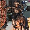 Image 2 : LARGE BRONZE COWBOY ON HORSE SIGNED S. KELIAM
