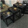 Image 1 : SET OF 3 DECORATED NESTING TABLES