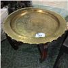 Image 1 : LARGE BRASS CARVED TABLE AND STAND