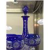 Image 2 : COLLECTION OF BLUE CUT CRYSTAL GLASS