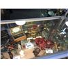 Image 2 : SHELF LOT OF COLLECTABLES- MUSIC BOXES, SCALES, JEWELLERY BOXES, ETC.