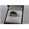 Image 1 : ONE LADIES 14KT YELLOW GOLD AND WHITE GOLD NATURAL BLUE SAPPHIRE DRESS RING. SET WITH 18 ROUND
