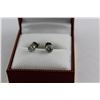 Image 1 : ONE PAIR OF PLATINUM DIAMOND SOLITAIRE DESIGN EARSTUDS. MADE IN A CLASSIC ROUND SHAPE ONE EARLY