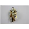 Image 1 : ONE HAND MADE 18KT YELLOW GOLD AND PLATINUM TONI CAVELTI NATURAL CRYSTAL OPAL AND DIAMOND SET