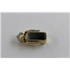 Image 3 : ONE HAND MADE 14KT YELLOW GOLD AND WHITE GOLD NATURAL BLUE TOURMALINE, NATURAL RUBY AND NATURAL
