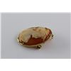 Image 2 : ONE YELLOW GOLD PLATED (80% PURITY) NATURAL SHELL CAMEO - PENDANT