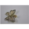 Image 2 : ONE 14KT YELLOW GOLD & RHODIUM FINISH BUTTERFLY PENDANT.  REPLACEMENT VALUE$525.00