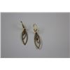 Image 1 : PAIR OF 14KT TRI COLOUR GOLD DANGLING EARRINGS.  REPLACEMENT VALUE:$275.00