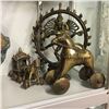 Image 1 : COLLECTION OF ASIAN BRASS FIGURINES, TOY HORSE, ETC.
