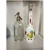Image 1 : CUT TO CLEAR DECANTER AND SODA SIPHON BOTTLE