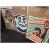 Image 2 : COLLECTION OF 12 HAND SIGNED, SHEPHARD FAIREY POSTERS INCL. "OBEY", "POWER", IMPERIAL GLORY" "BIG