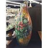 Image 1 : 48'' TALL CERAMIC ARTIST VASE HAND PAINTED BY ARTIST F. ALDEN