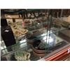 Image 3 : CONTENTS OF CURIO CABINET INCLUDES JADE PIECES, COPPER ITEMS, REPTILE SKIN PURSE AND MISC.