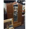 Image 1 : 76'' TALL X 47'' WIDE ANTIQUE SINGLE DRAWER WARDROBE W/ STORAGE DRAWER AND MIRROR