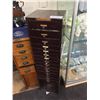 Image 1 : FLEXO CRYSTAL ANTIQUE 15 DRAWER PARTS CABINET W/ CONTENTS INC. LARGE INVENTORY OF ANTIQUE WATCH