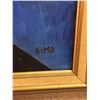 Image 2 : "CLOWN" OIL ON PANEL SIGNED LOWER RIGHT "KIMO" W/ DEDICATION ON REVERSE
