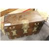 Image 1 : ASIAN WOODEN CHEST W/ BRASS FIXTURES