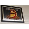 Image 2 : SHELF LOT OF SHOCK TOP HANGING FIXTURE BEER SIGN, TWO BEER TAPS, SHOCK TOP MIRROR AND VARIOUS SIGNS