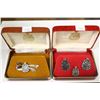 Image 1 : ROYAL CANAIDAN MINT SILVER CUFFLINKS, TIE CLIP AND PIN