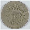 Image 1 : 1876 Shield Nickel F-VF
