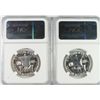 Image 2 : LOT OF  ( 2 ) 1958 FRANKLIN HALF DOLLARS, NGC PROOF-66