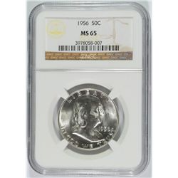 1956 FRANKLIN HALF DOLLAR, NGC MS-65