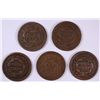 Image 2 : (5) 1852 LARGE CENTS
