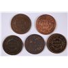 Image 2 : (5) 1853 LARGE CENTS