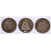 Image 1 : (3) SEATED QUARTERS (53, 76, 77)