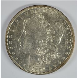 1894-O MORGAN SILVER DOLLAR, AU