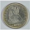 Image 1 : 1873 ARROWS SEATED LIBERTY QUARTER AU+ WELL STRUCK