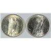 Image 2 : ( 2 ) CHOICE BU 1922 PEACE SILVER DOLLARS