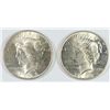 Image 1 : ( 2 ) CHOICE BU 1923 PEACE SILVER DOLLARS