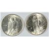 Image 2 : ( 2 ) CHOICE BU 1923 PEACE SILVER DOLLARS