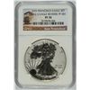 Image 1 : 2012-S $1.00 AMERICAN SILVER EAGLE, REVERSE PROOF, NGC PROOF 70! TROLLEY LABEL