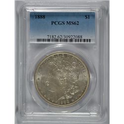 1888 MORGAN DOLLAR PCGS MS-62