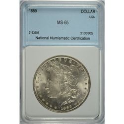 1889 MORGAN DOLLAR NNC MS-65