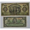 Image 1 : 1911 DOMINION OF CANADA $1 & 1937 BANK OF CANADA $1