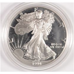 1994 AMERICAN SILVER EAGLE PROOF w BOX / CERT