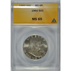 1960 FRANKLIN HALF DOLLAR ANACS MS-65