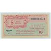 Image 1 : FIVE CENT MILITARY PAYMENT CERTIFICATE