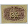Image 2 : 1863 TWENTY FIVE CENT US FRACTIONAL CURRENCY VG/F