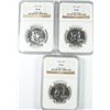 Image 1 : LOT OF ( 3 ) 1957 FRANKLIN HALF DOLLAR, NGC PROOF-66