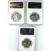 Image 2 : LOT OF ( 3 ) 1957 FRANKLIN HALF DOLLAR, NGC PROOF-66