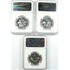 Image 2 : LOT OF ( 3 ) 1963 FRANKLIN HALF DOLLAR, NGC PROOF-66