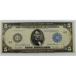 1914 $5 FEDERAL RESERVE NOTE